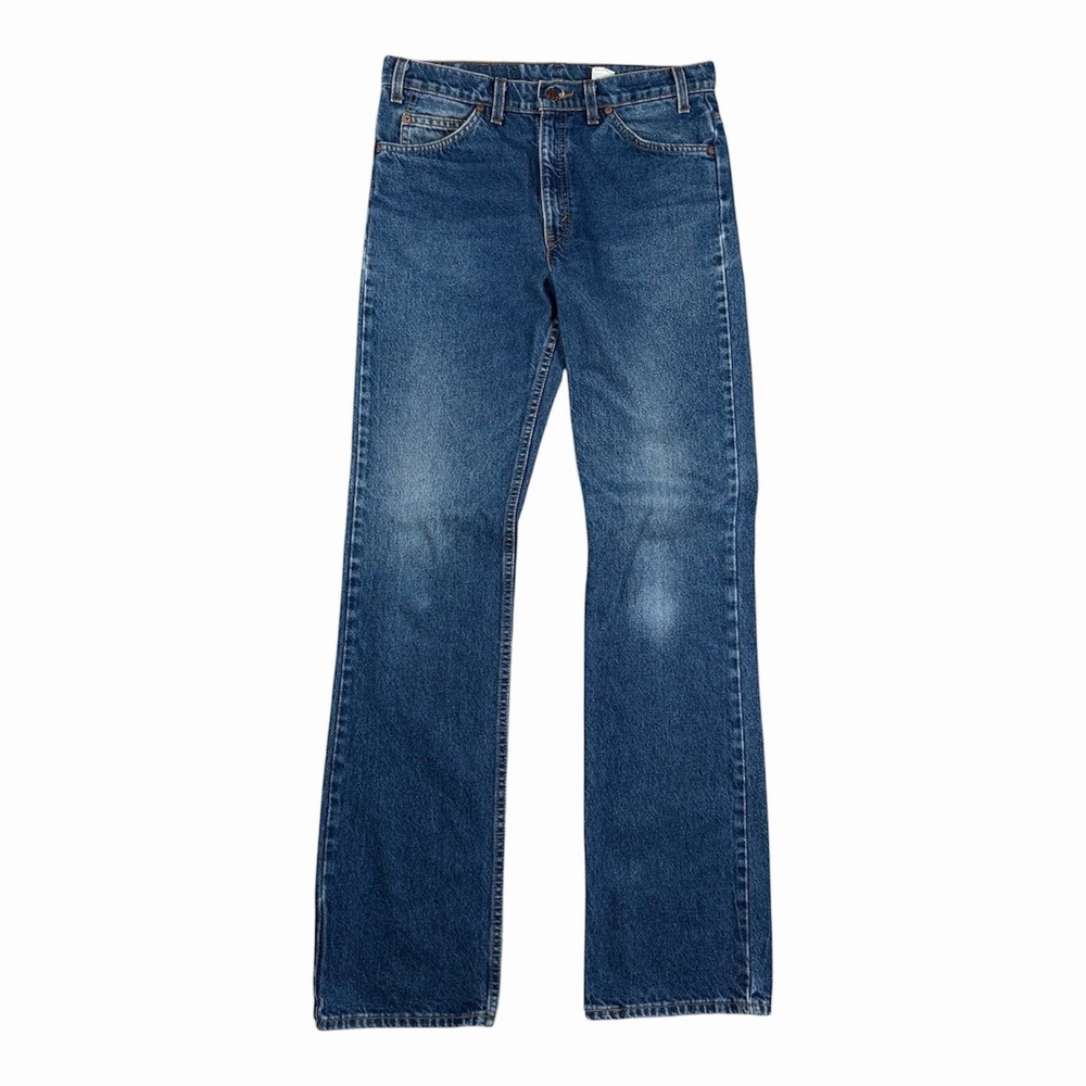 Vintage Levi 517 Jeans Mens 33x36 Blue Orange Tab 90s Bootcut USA Made Med Wash